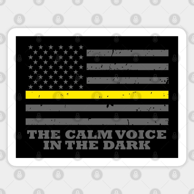 The Calm Voice In The Dark 911 Dispatcher Sticker by bluelinemotivation